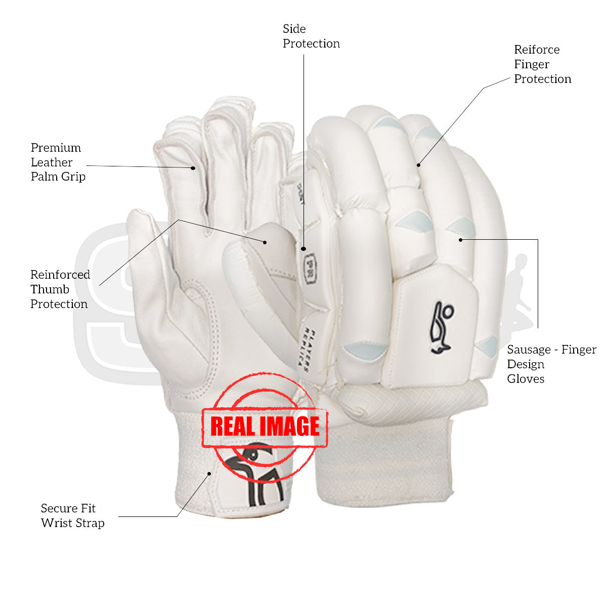 Kookaburra Ghost Players Replica Cricket Batting Gloves