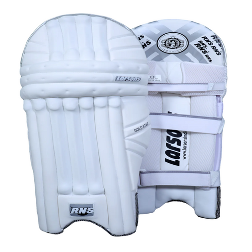 RNS Larsons Gold Star Cricket Batting Pads Front Image