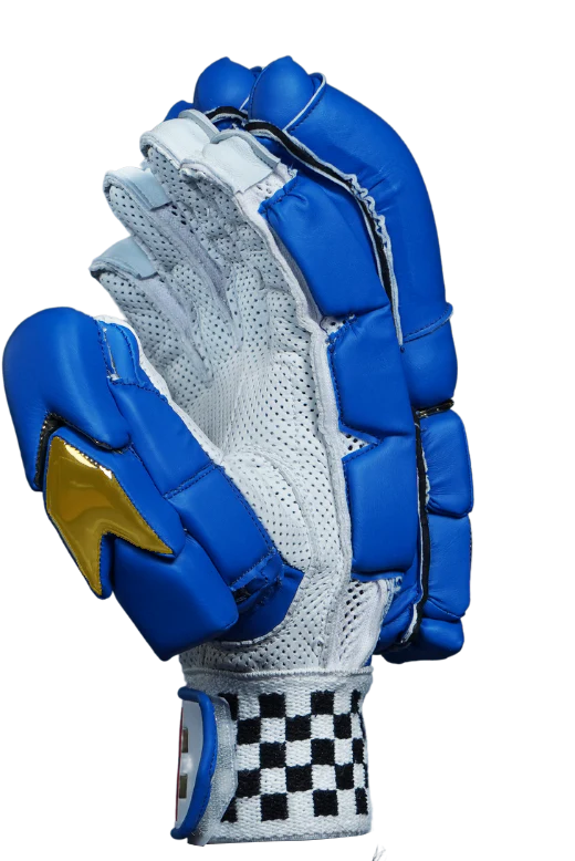 Load image into Gallery viewer, Gray-Nicolls Gold Edition Blue Batting Gloves
