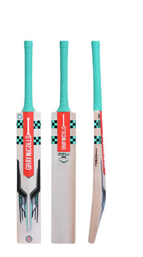 Gray-Nicolls Supra Blazer Kashmir Willow Bat White Background With Front View Back View Side View 