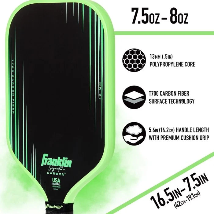 Franklin Signature Carbon Pickleball Paddle (Elongated)