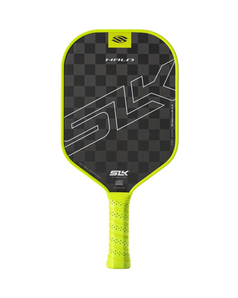 Load image into Gallery viewer, Selkirk SLK Halo Control Max Pickleball Paddle yellow front view
