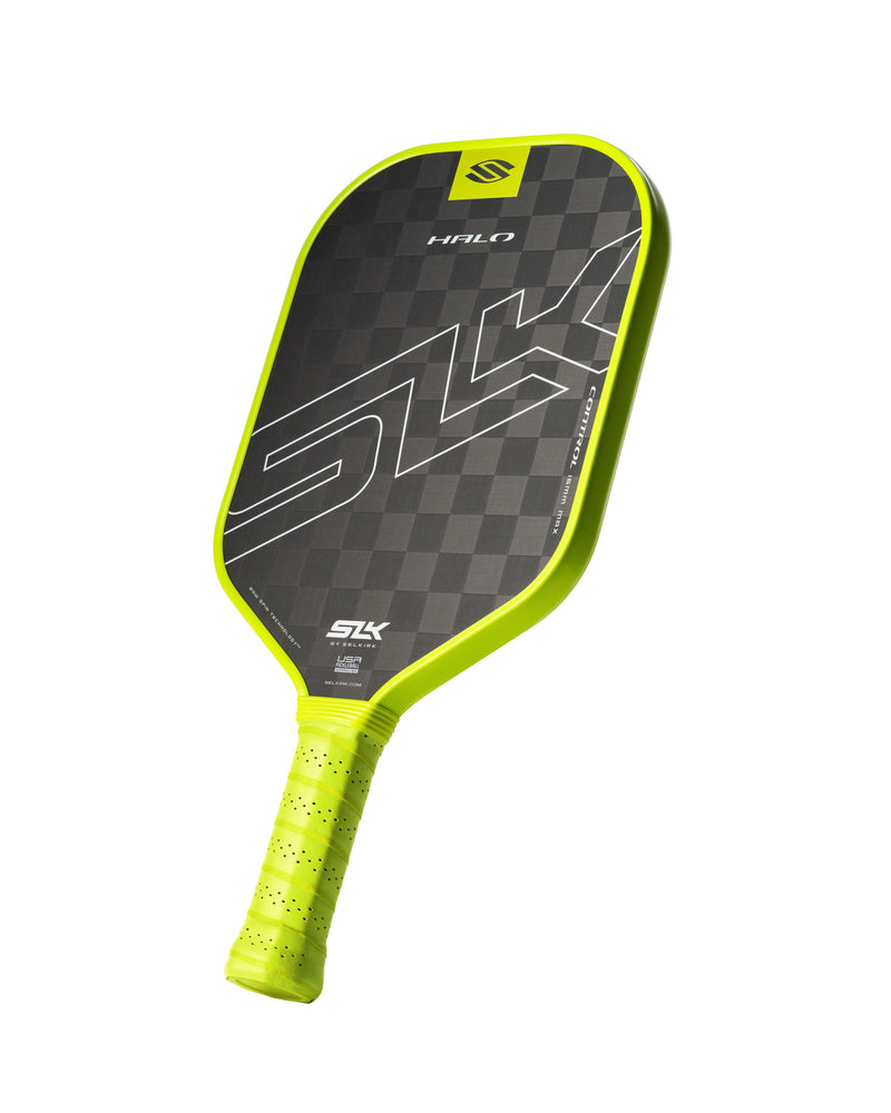 Load image into Gallery viewer, Selkirk SLK Halo Control Max Pickleball Paddle yellow side view
