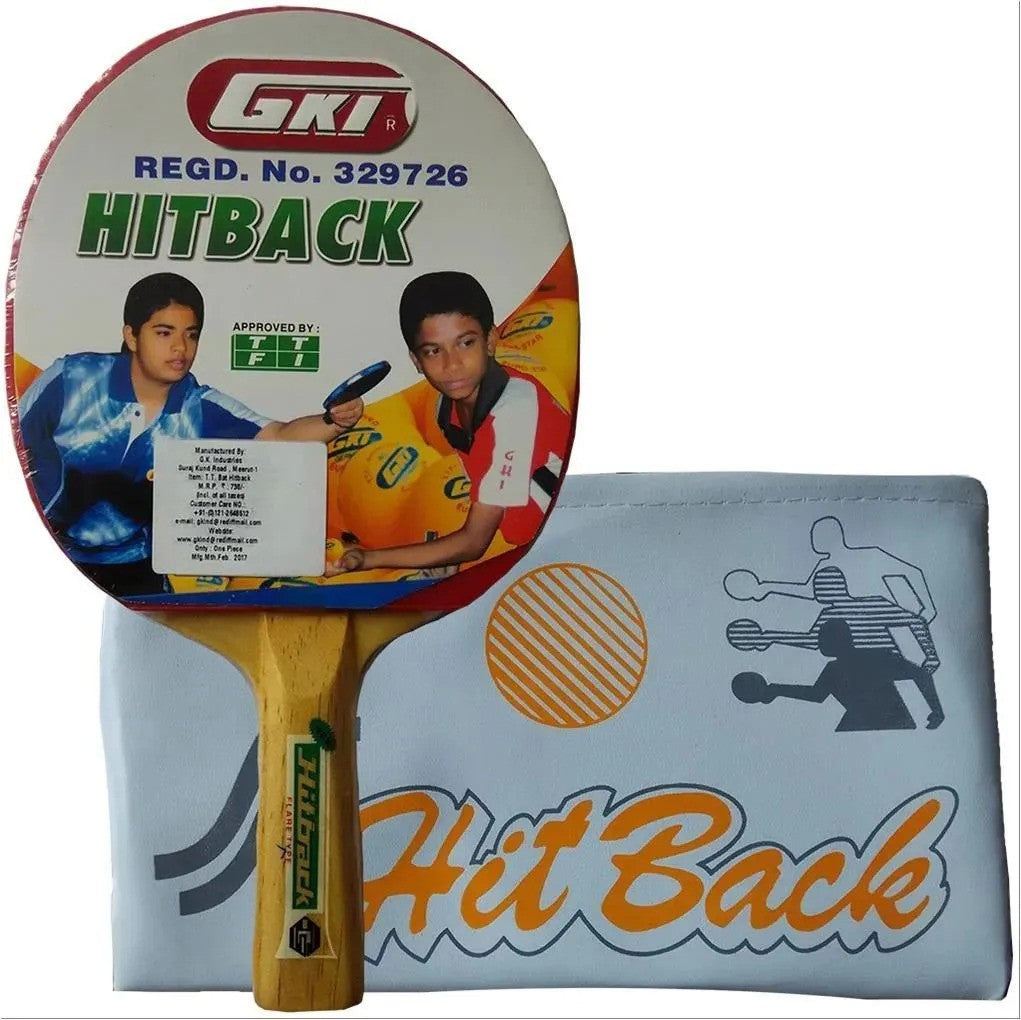 GKI Hitback Table Tennis Bat with Cover