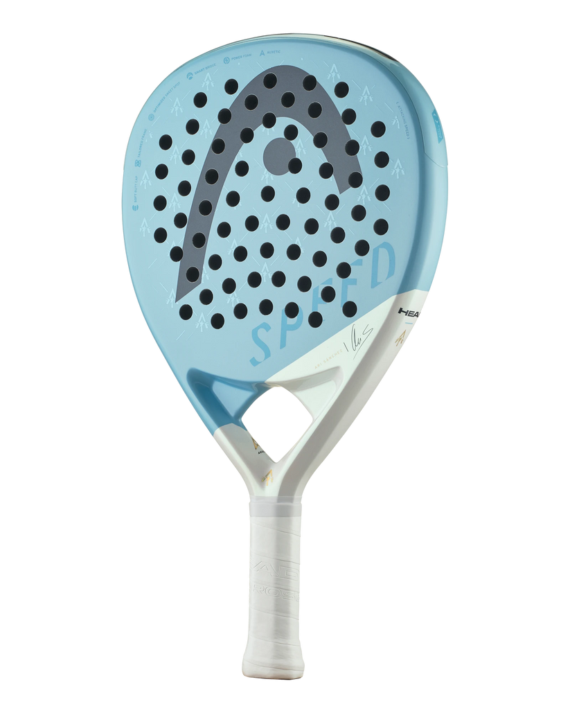 Head Speed Motion ARI Sanchez 2024 padel racquet featuring carbon fiber construction for durability
