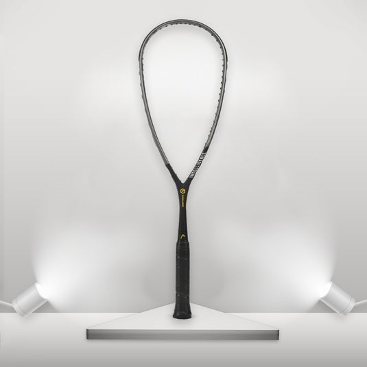 Head Graphene 110 Sqaush Racket Front View Grey Background 