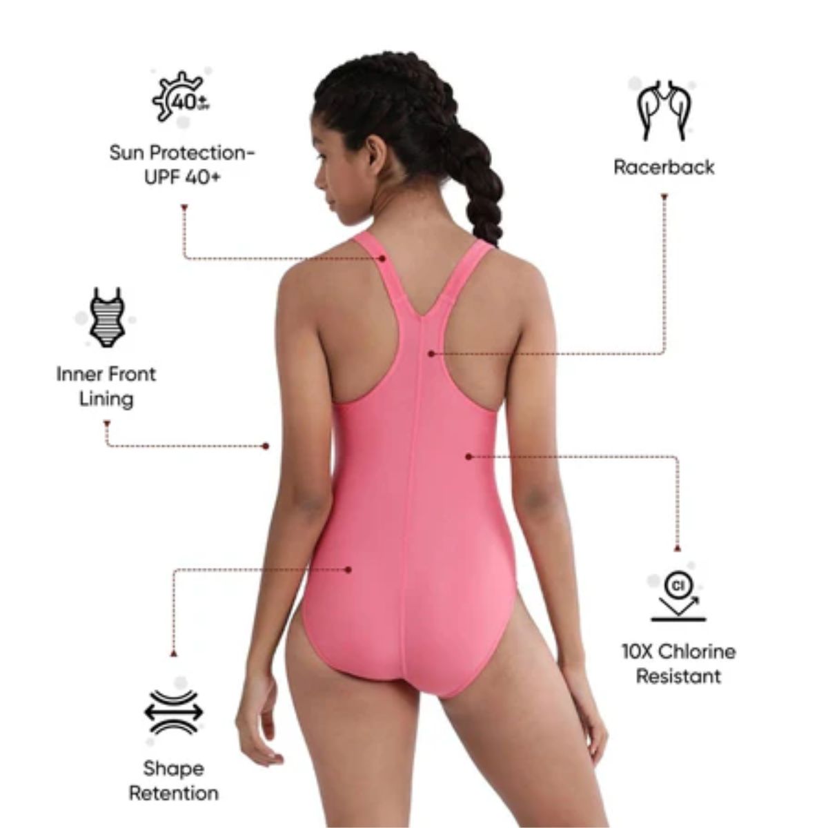 Speedo JF Lycra Racerback Swimming Costume