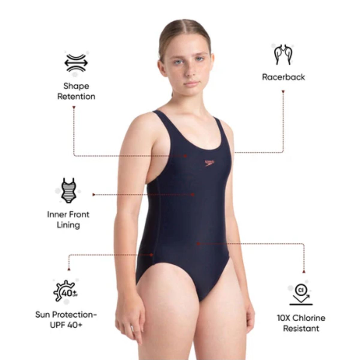 Speedo JF Lycra Racerback Swimming Costume