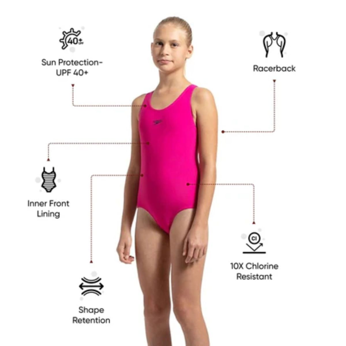 Speedo JF Lycra Racerback Swimming Costume