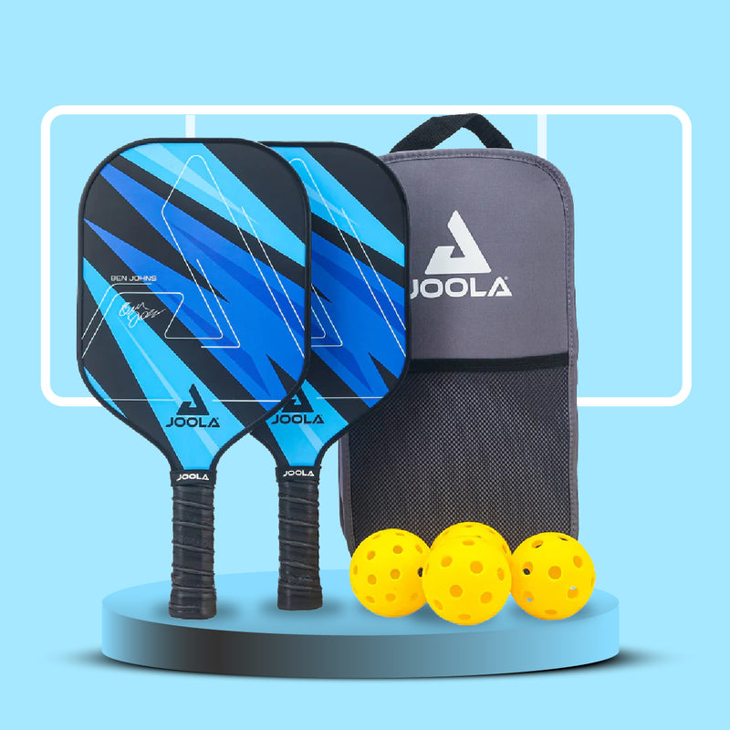 Load image into Gallery viewer, Joola Ben Johns Pickleball Paddle Set with 2 paddles, 2 balls, and a coverbag
