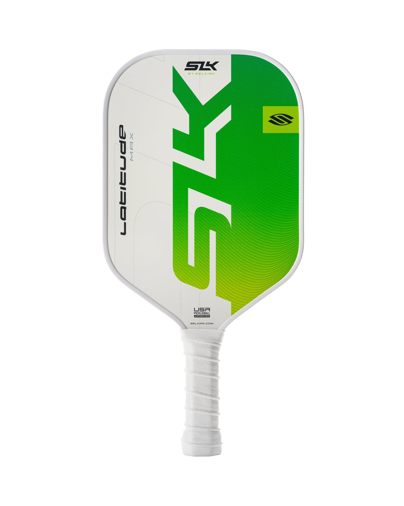 Load image into Gallery viewer, Selkirk SLK Latitude-Max Pickleball Paddle green with white background
