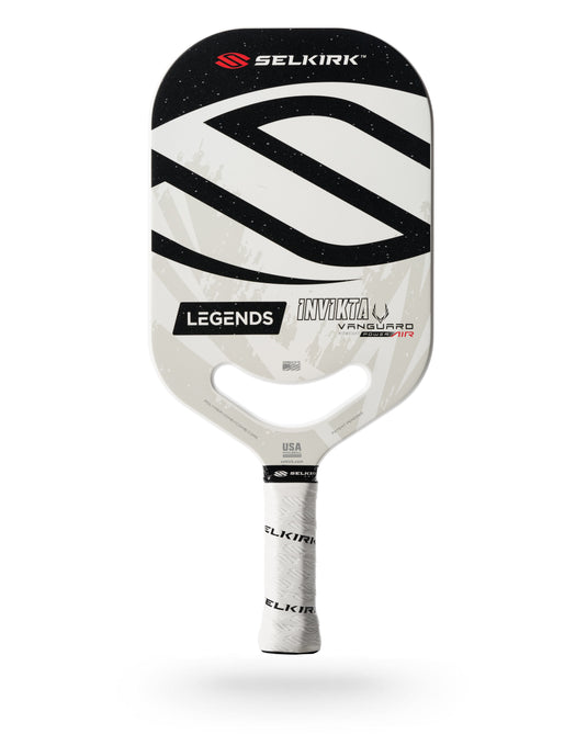 Selkirk Vanguard Power Air-Invikta Pickleball Paddle Black and white front view