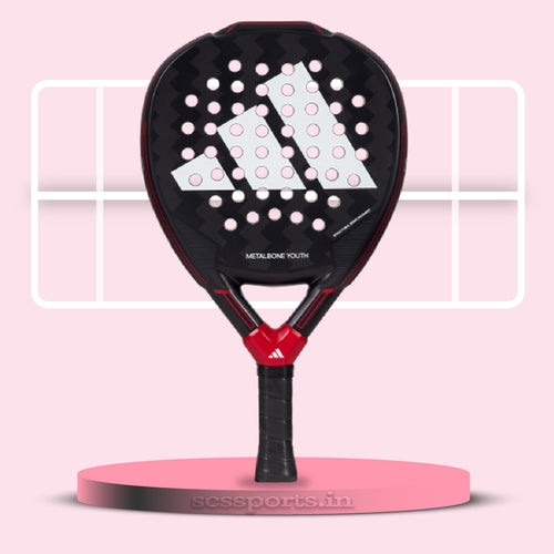 Adidas Metalbone Youth 3.3 padel racquet designed for young players with a lightweight and durable frame
