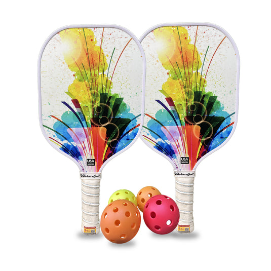 Weierfu Graphite Face Gold Pickleball Paddle Set all