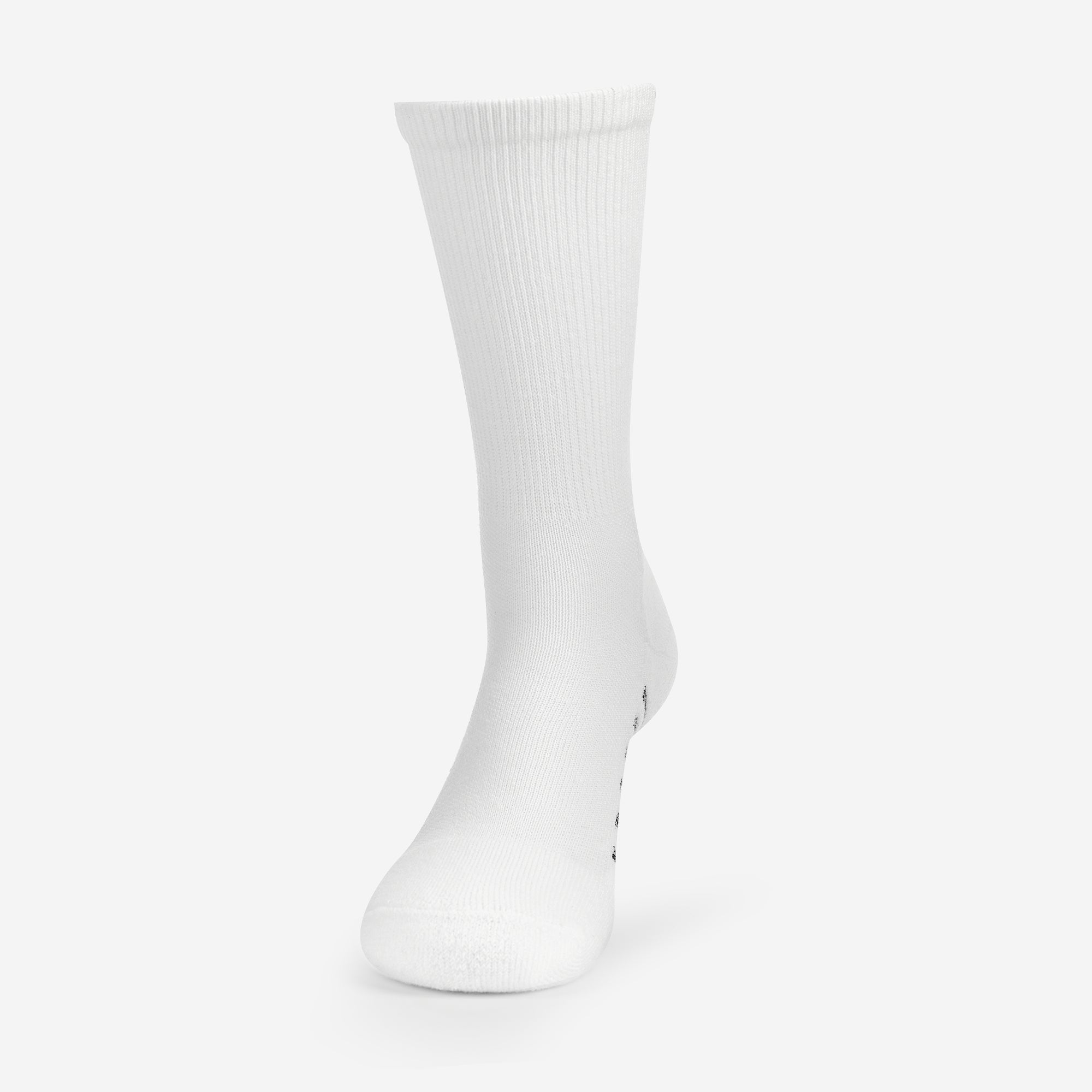 Thorlo Light Cushion Crew Pickleball Socks In White And Black Color