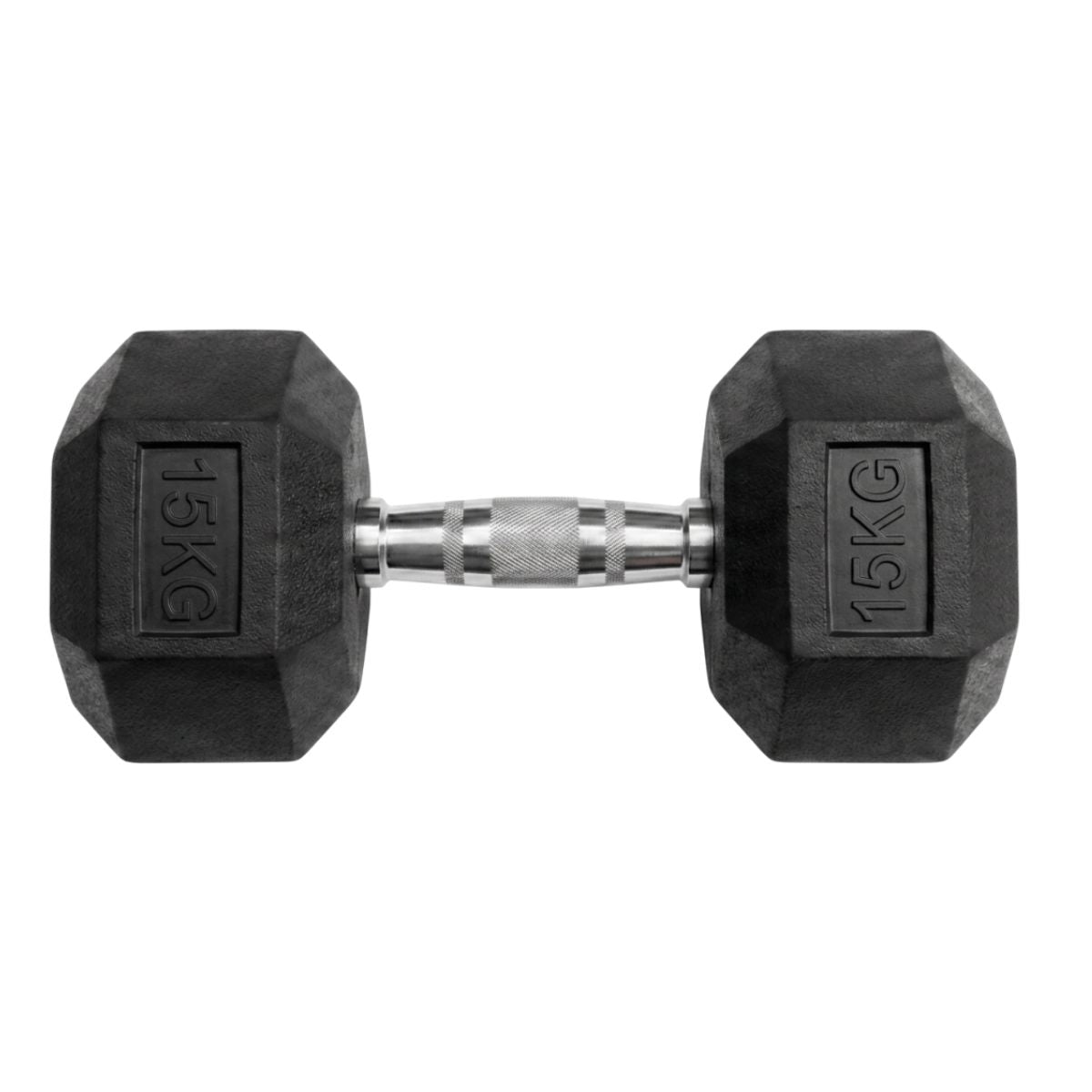 Puls8 Hex Rubber Coated Dumbbell (Single Dumbell)