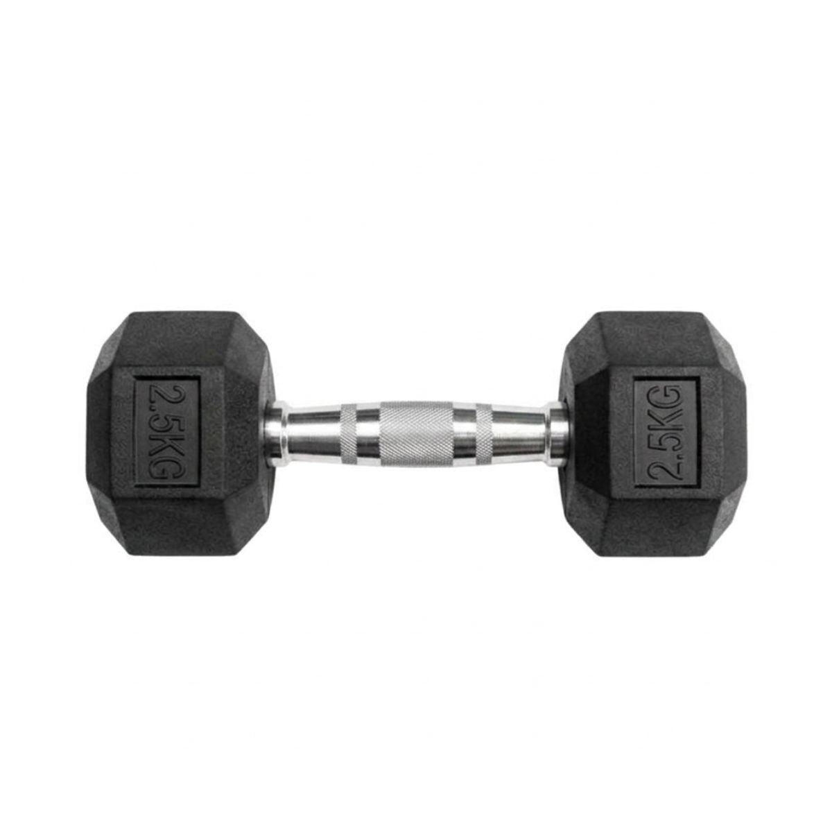 Puls8 Hex Rubber Coated Dumbbell (Single Dumbell)