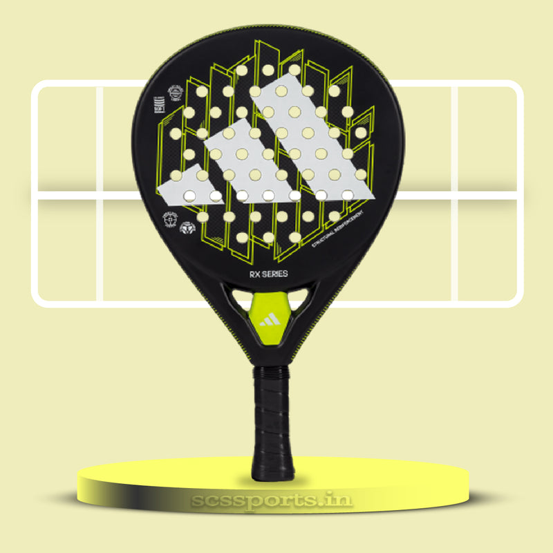 Load image into Gallery viewer, Adidas RX Series Lime padel racquet featuring a lightweight design for easy handling and power

