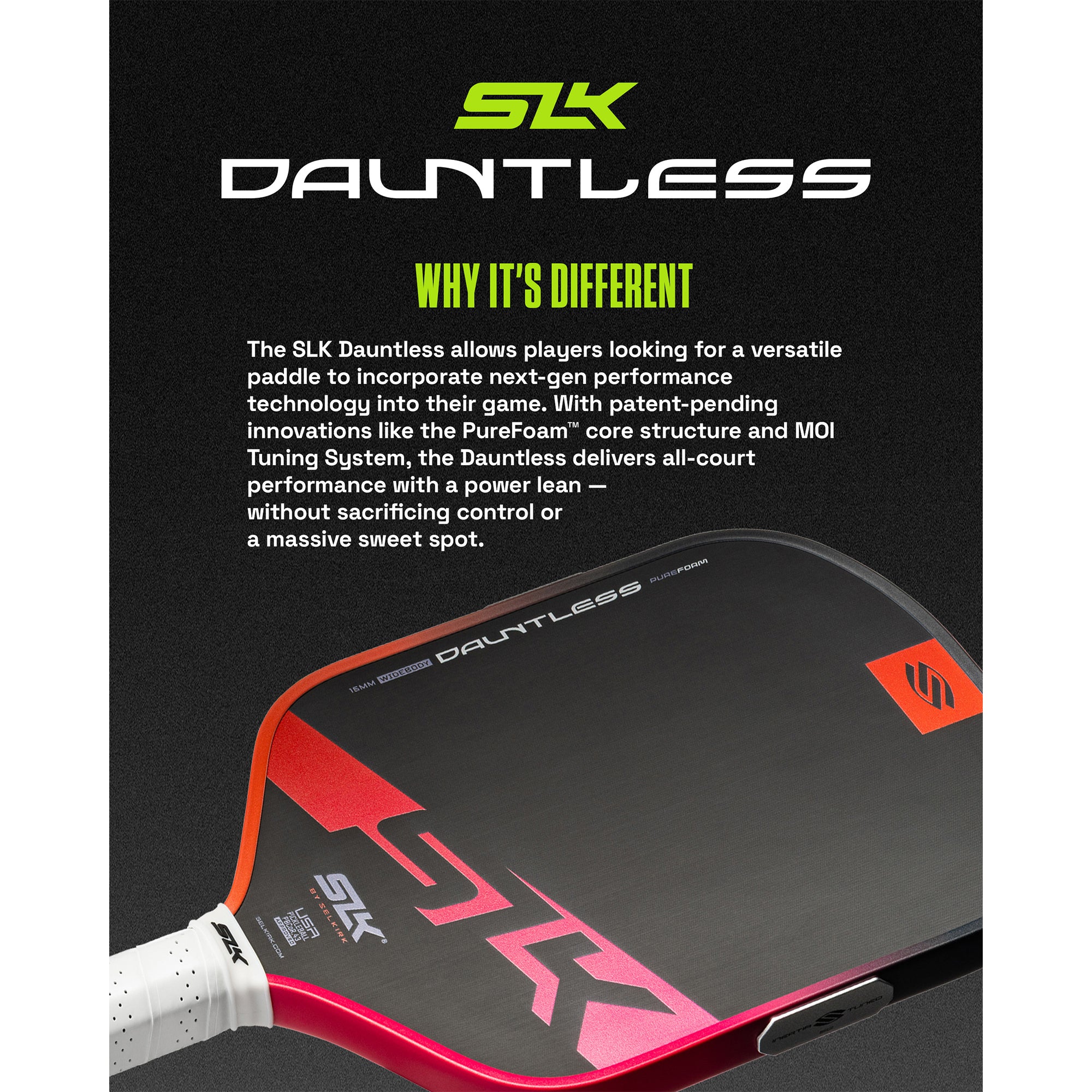 Selkirk SLK Dauntless Pickleball Paddle (Elongated)