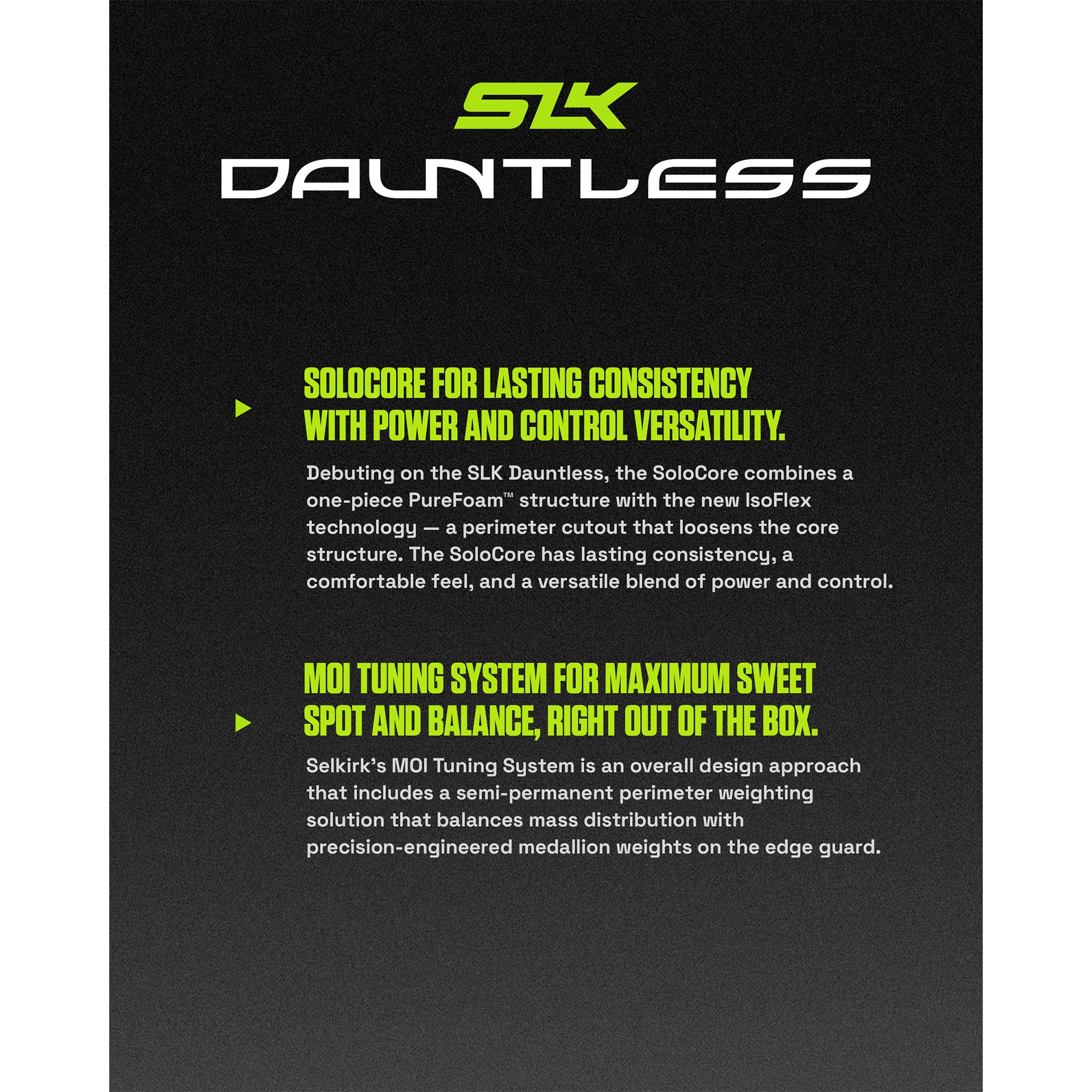 Selkirk SLK Dauntless Pickleball Paddle (Widebody)