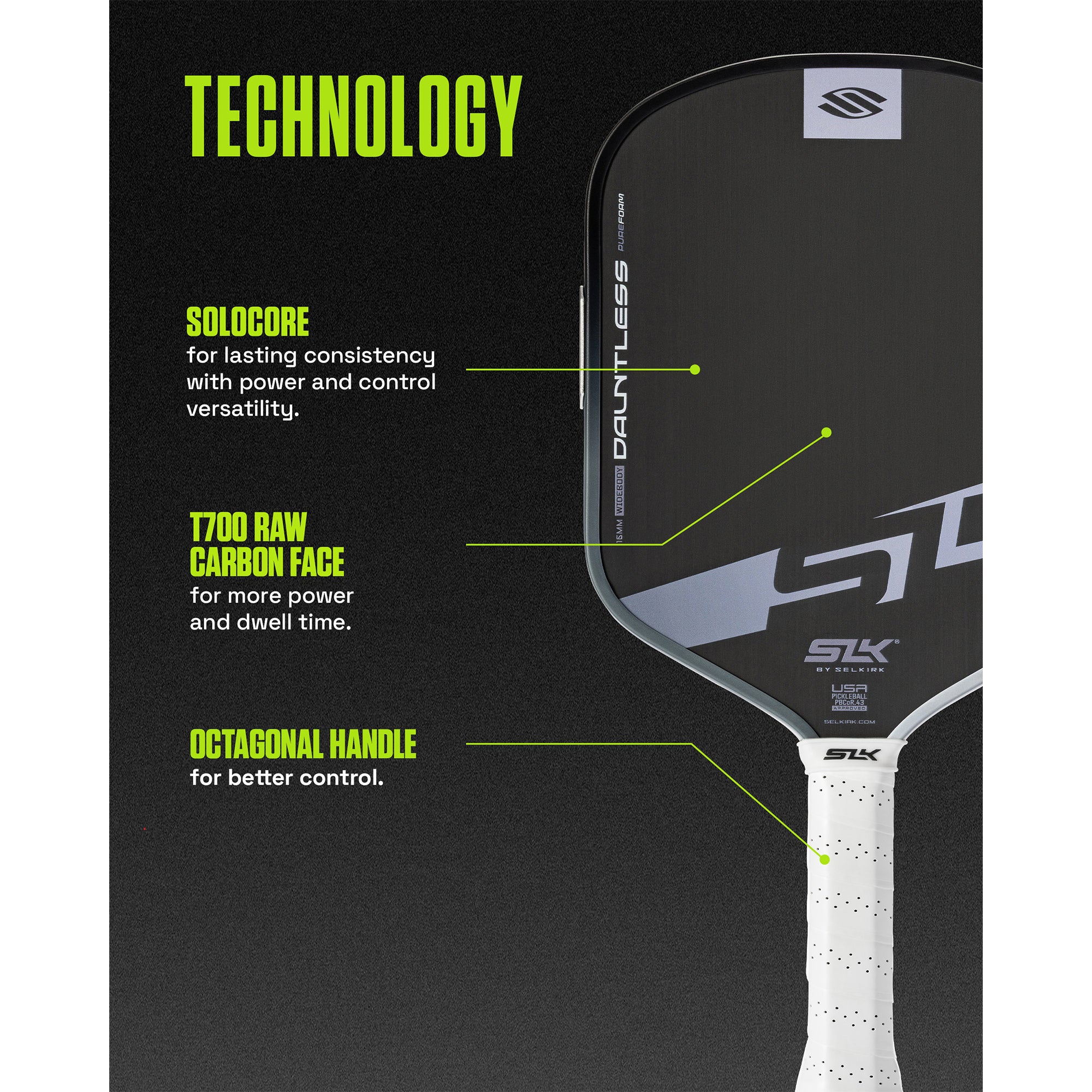 Selkirk SLK Dauntless Pickleball Paddle (Widebody)