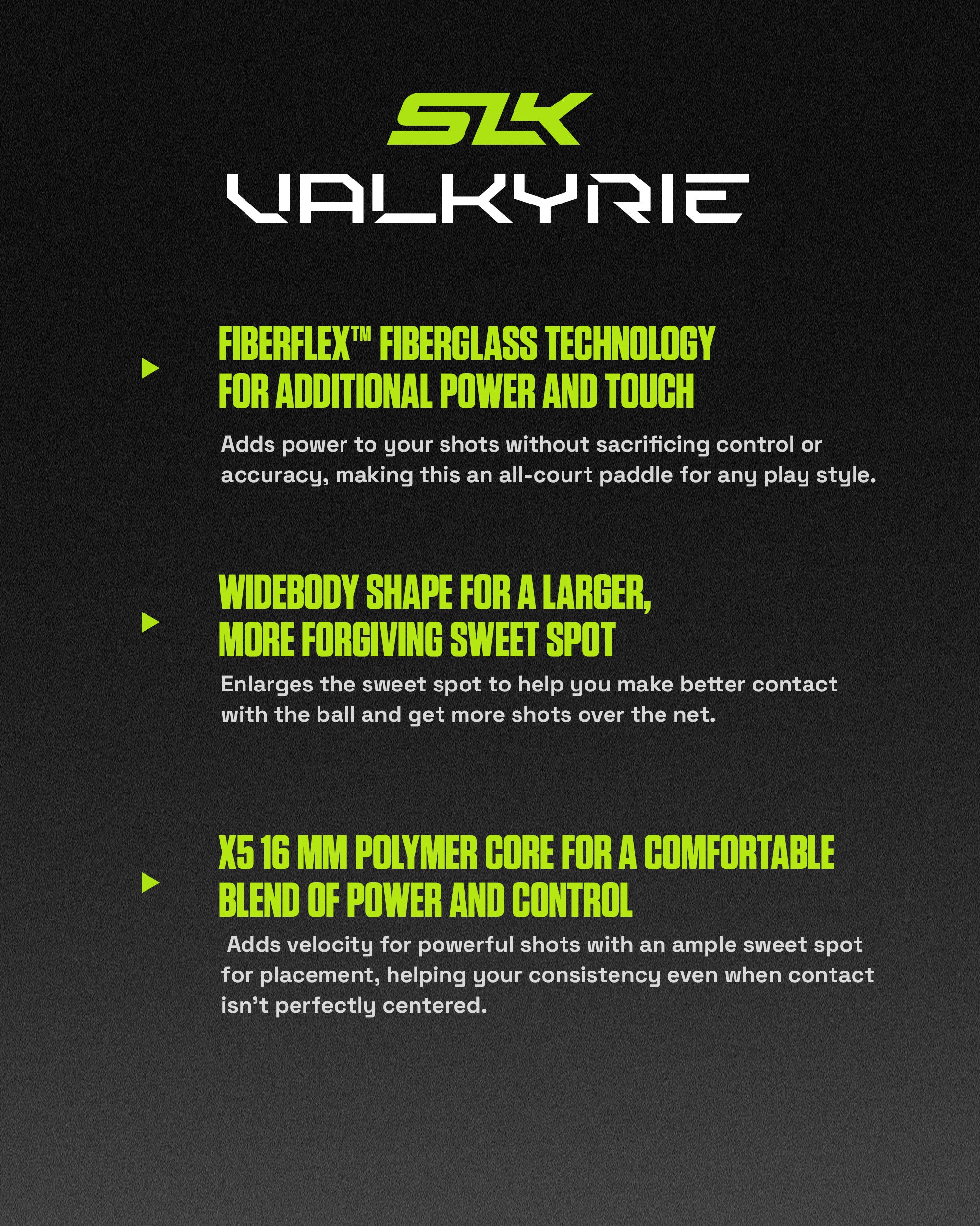 Selkirk SLK Valkyrie Pickleball Paddle (Widebody)