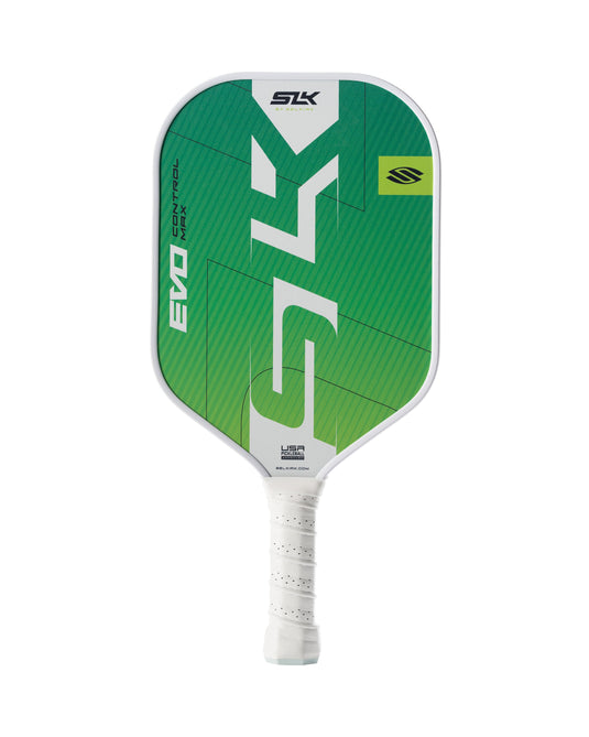 Selkirk SLK Evo Control Max Pickleball Paddle green with white background