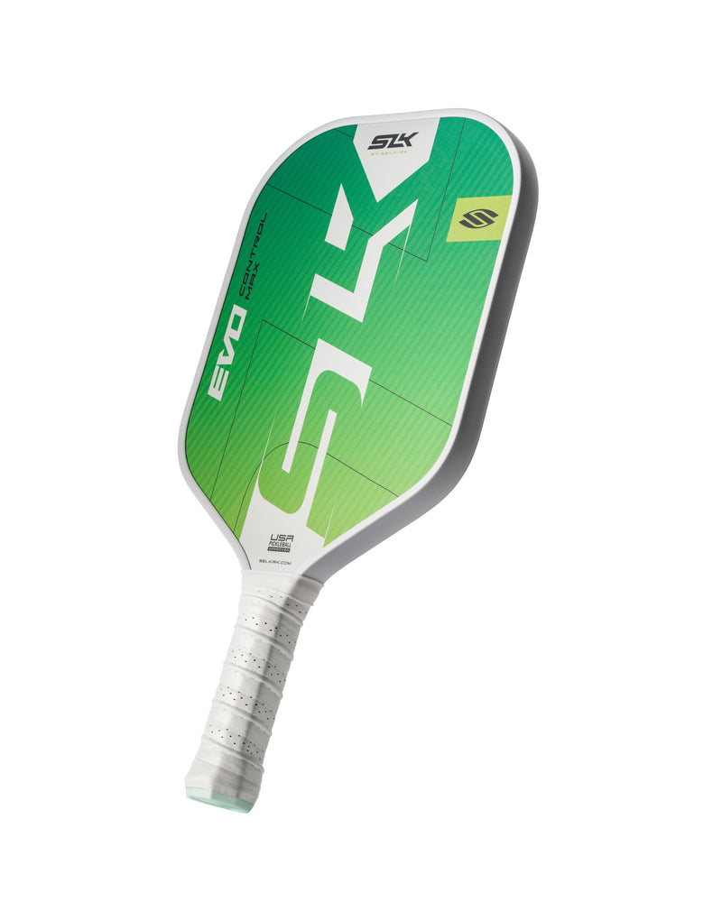 Load image into Gallery viewer, Selkirk SLK Evo Control Max Pickleball Paddle green side view
