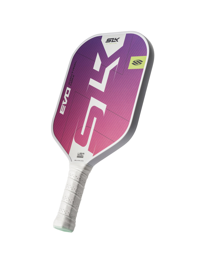 Load image into Gallery viewer, Selkirk SLK Evo Control Max Pickleball Paddle side view pink
