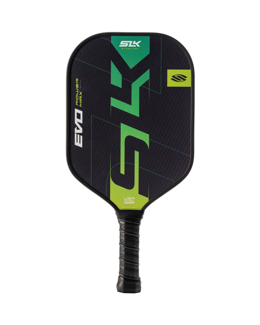 Selkirk SLK Evo Power Max Pickleball Paddle front green bg