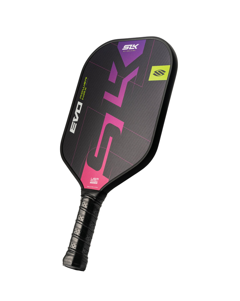 Load image into Gallery viewer, Selkirk SLK Evo Power Max Pickleball Paddle pink color side
