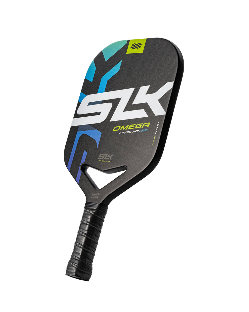 Load image into Gallery viewer, Selkirk SLK Omega Hybrid Air Max Pickleball Paddle side with white bg
