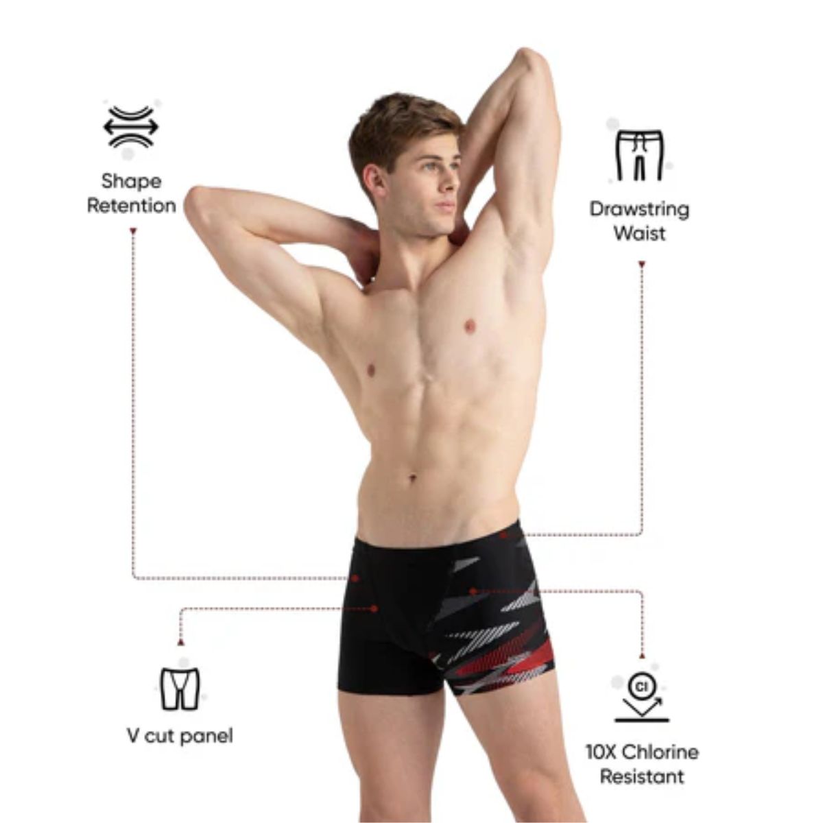 Speedo Am Hyperboom V Cut Aquashort Swimming Costume (Male)