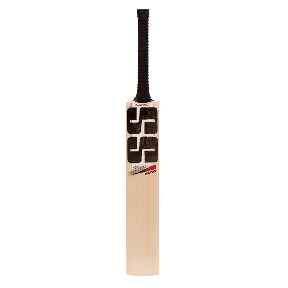 SS Master 5000 English Willow Cricket Bat White Background Front Bat 