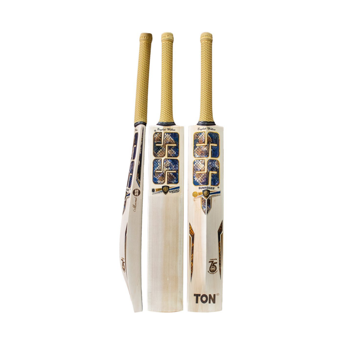 SS Sword English Willow Cricket Bat White Background 
