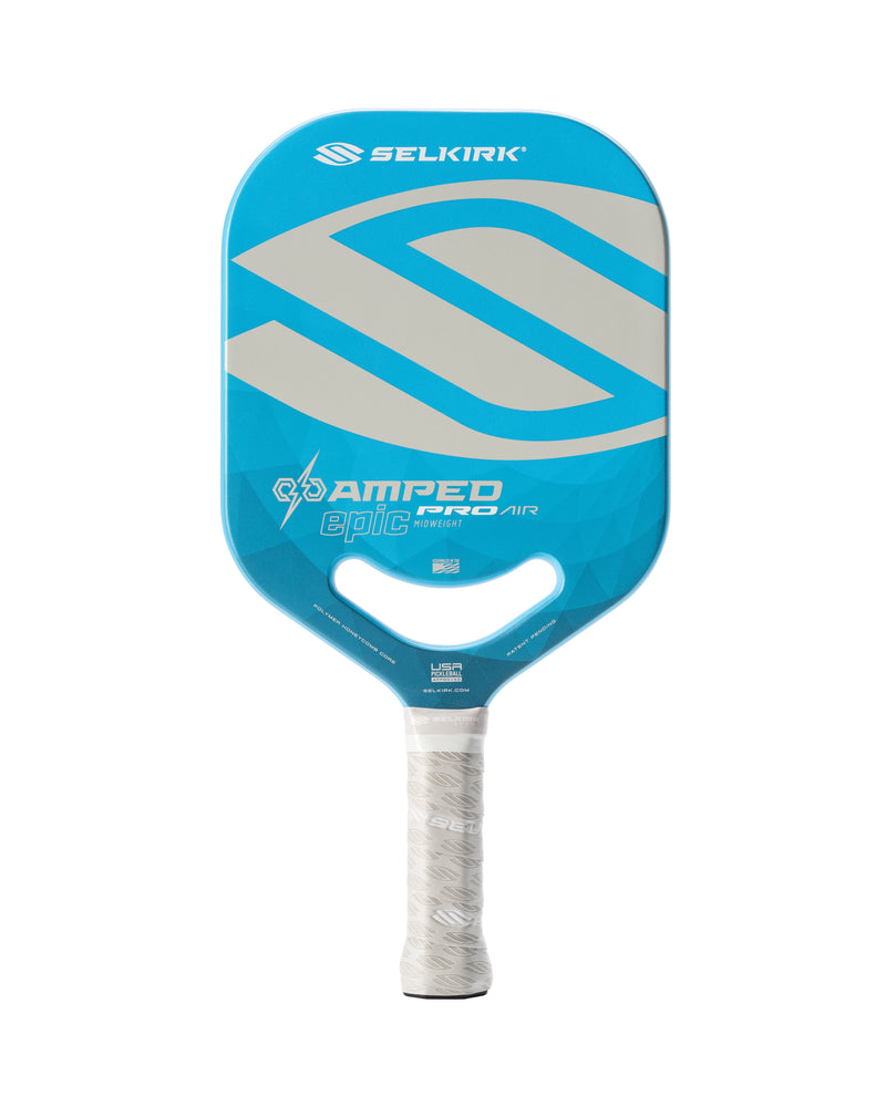 Load image into Gallery viewer, Selkirk Amped Pro Air-Epic Pickleball paddle blue front view
