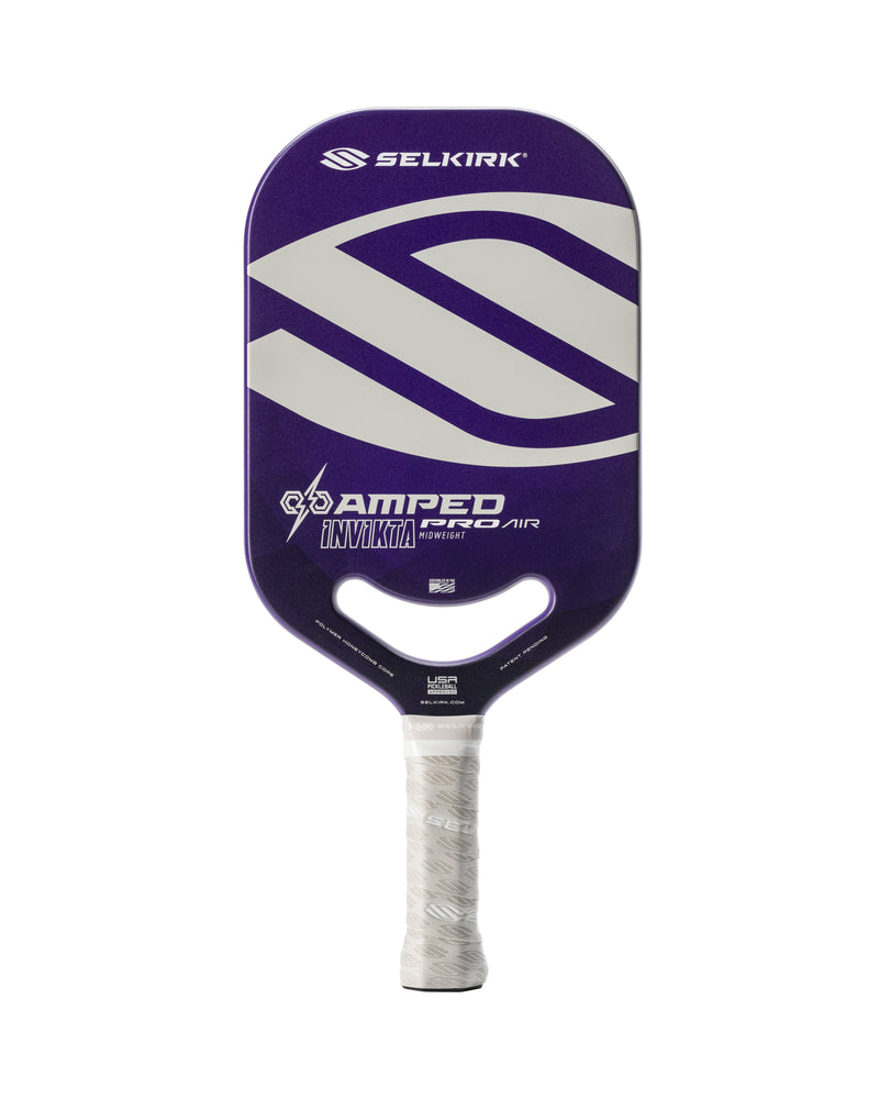 Load image into Gallery viewer, Silkirk Amped Pro Air-Invikta Pickleball Paddle blue front img
