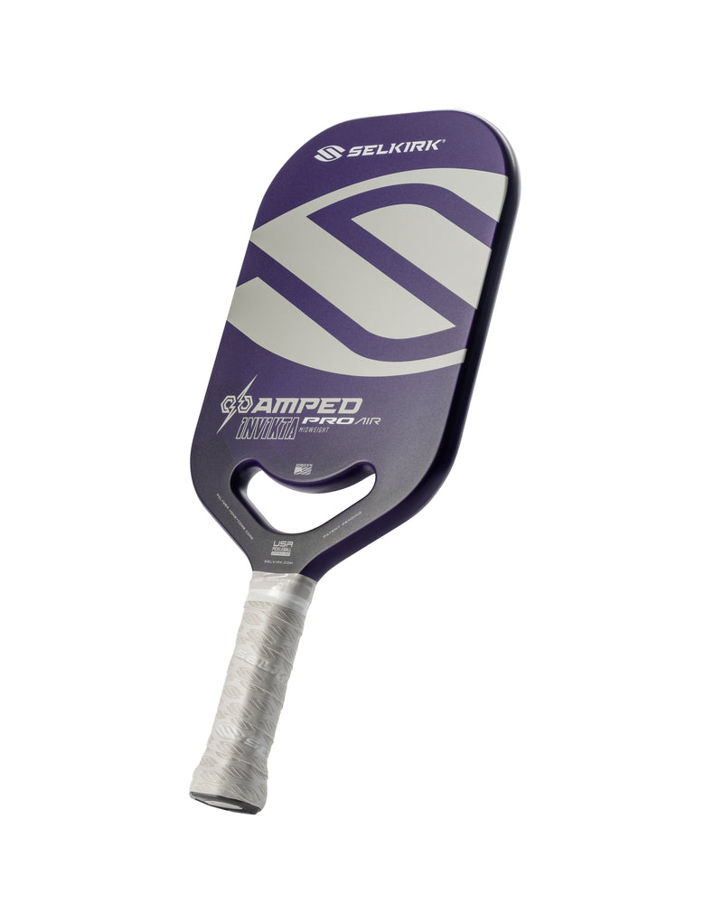 Load image into Gallery viewer, Silkirk Amped Pro Air-Invikta Pickleball Paddle blue side
