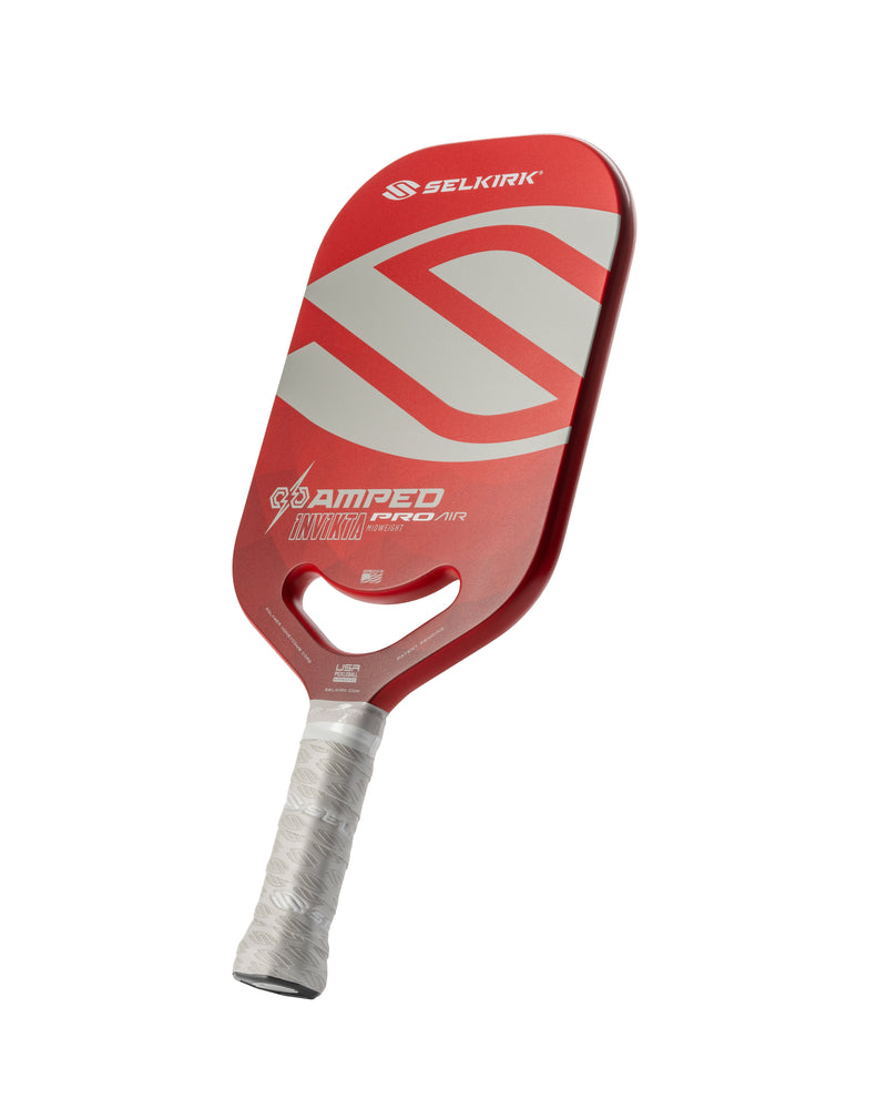 Load image into Gallery viewer, Silkirk Amped Pro Air-Invikta Pickleball Paddle red side
