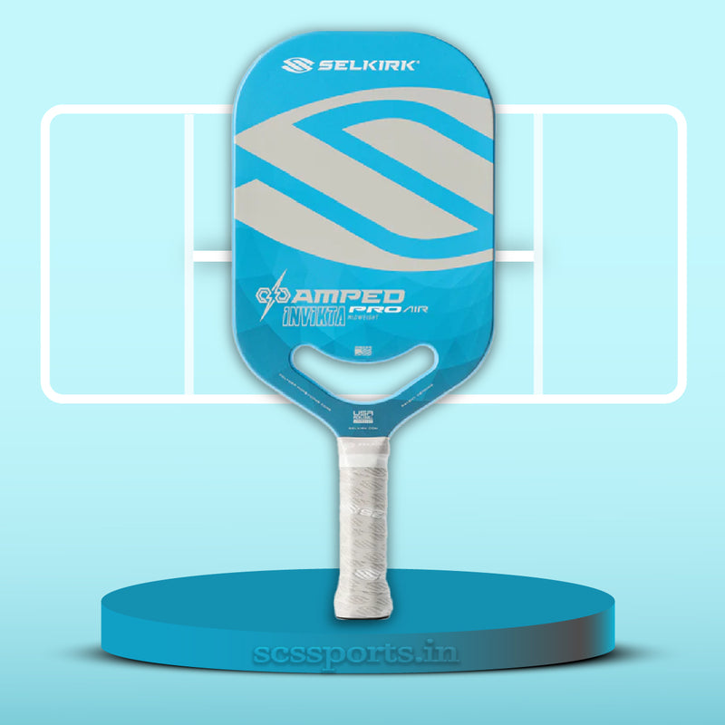 Load image into Gallery viewer, Silkirk Amped Pro Air-Invikta Pickleball Paddle light blue
