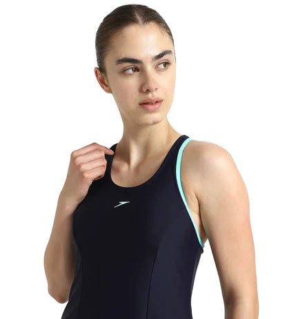 speedo End Racerback Swimdress Boyleg Swimming Costume(Female)