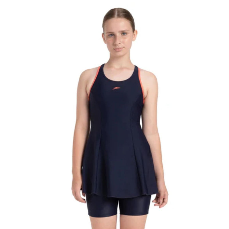 Load image into Gallery viewer, Speedo JF Racerback Swimdress with Boyleg
