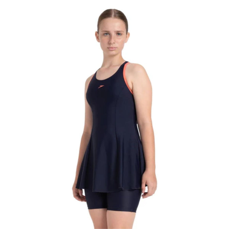 Load image into Gallery viewer, Speedo JF Racerback Swimdress with Boyleg
