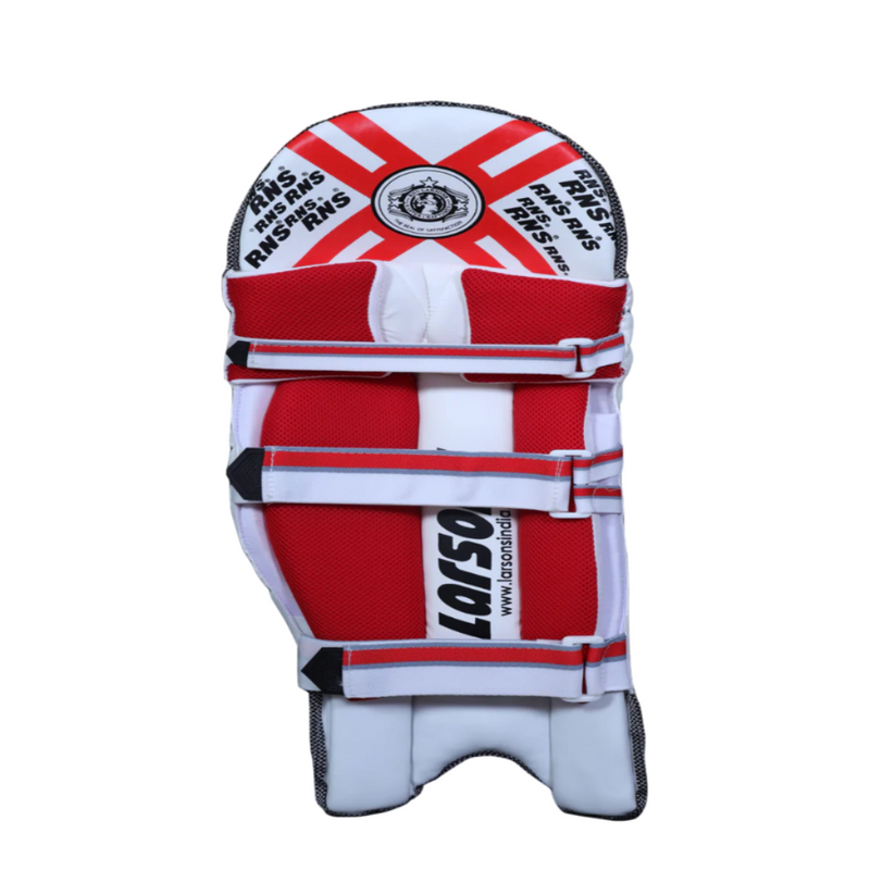 Load image into Gallery viewer, RNS Larsons Super Test Cricket Batting Pads Back View
