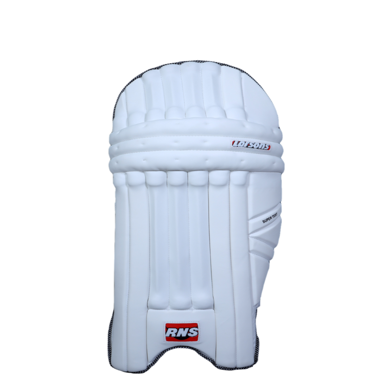 Load image into Gallery viewer, RNS Larsons Super Test Cricket Batting Pads In White Color
