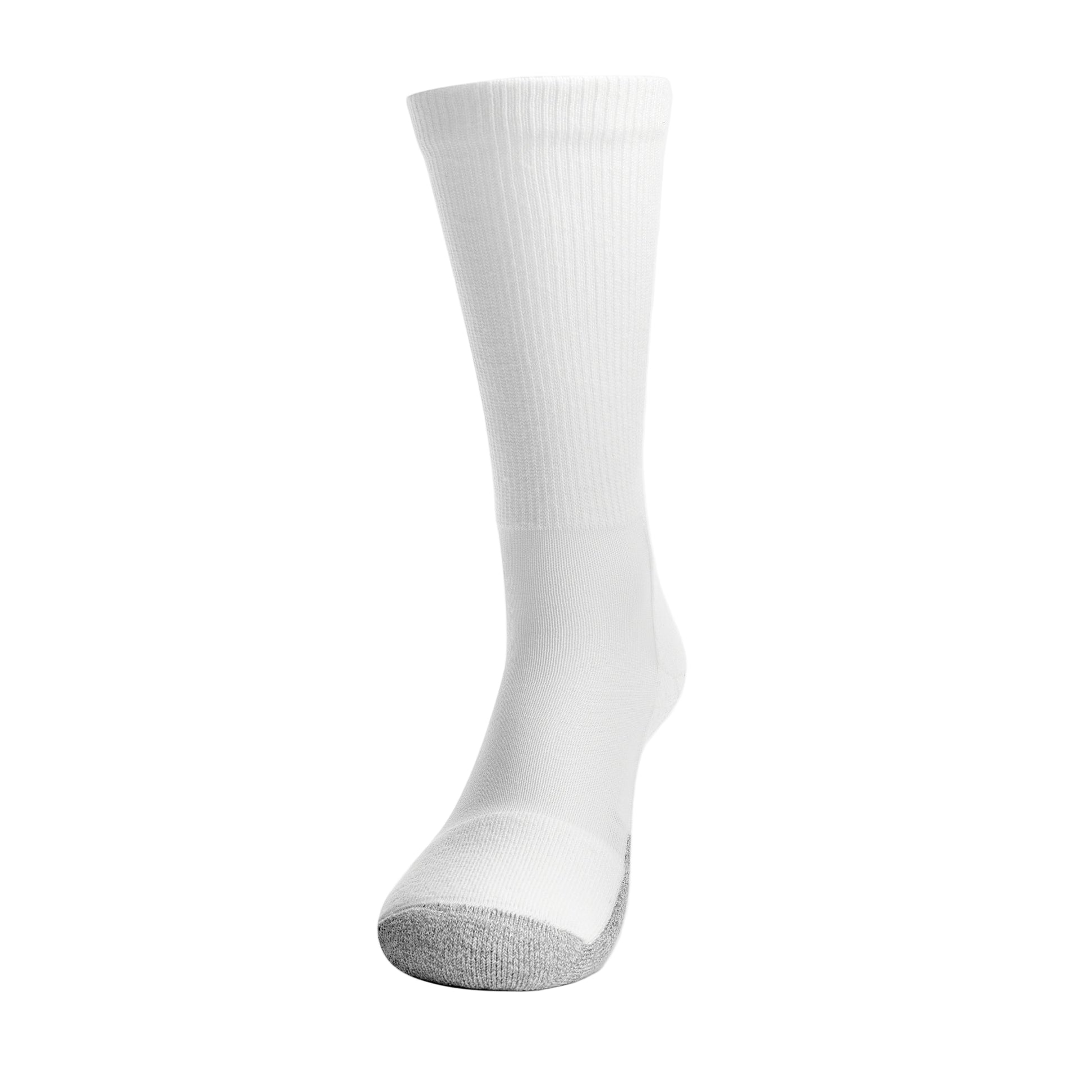 Thorlo Light Cushion Crew Tennis Socks in White Color