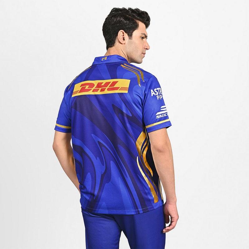 Load image into Gallery viewer, Skechers Mumbai Indians Replica Jersey Cricket Apparel
