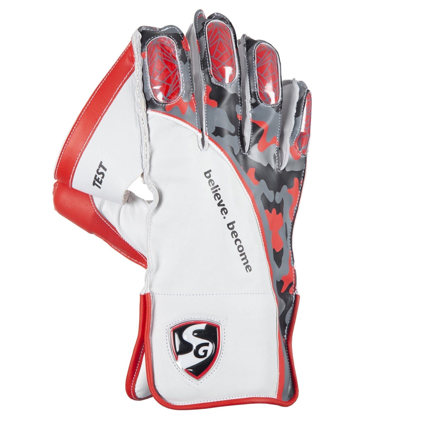 SG Test Cricket Keeping Gloves Back Photo