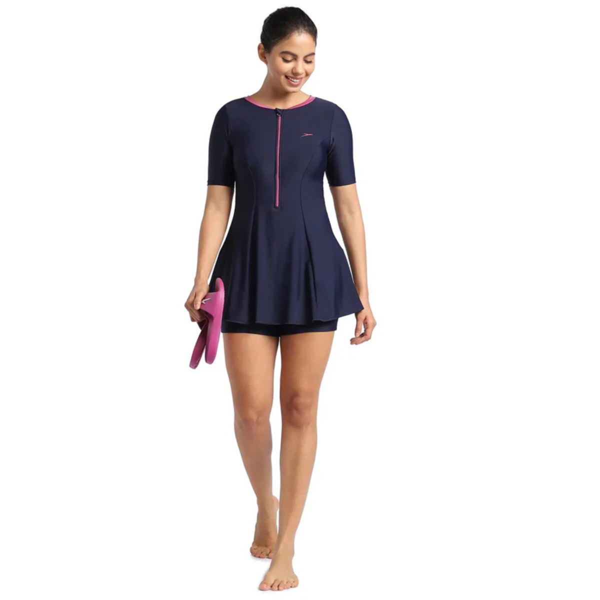 Speedo Af Closeback Swim Dress W Boyleg Swimming Costume(Female)