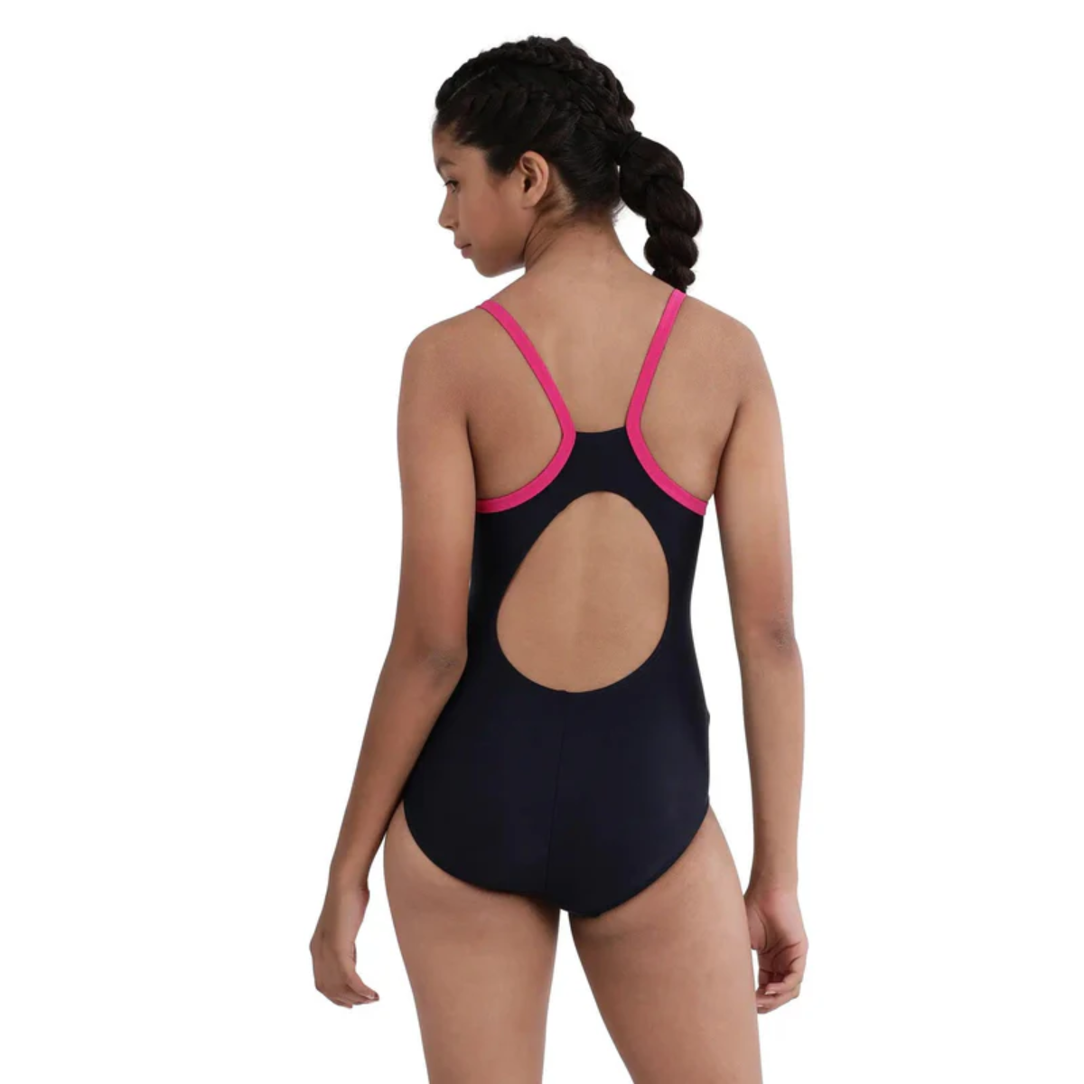 Speedo Jf Plas Plmt Thin Msbk Swimming Costume(Girls)